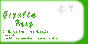 gizella nasz business card