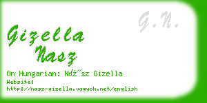 gizella nasz business card